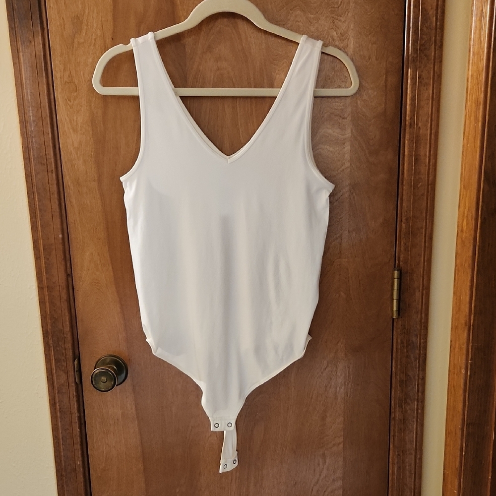 White Sleeveless Bodysuit